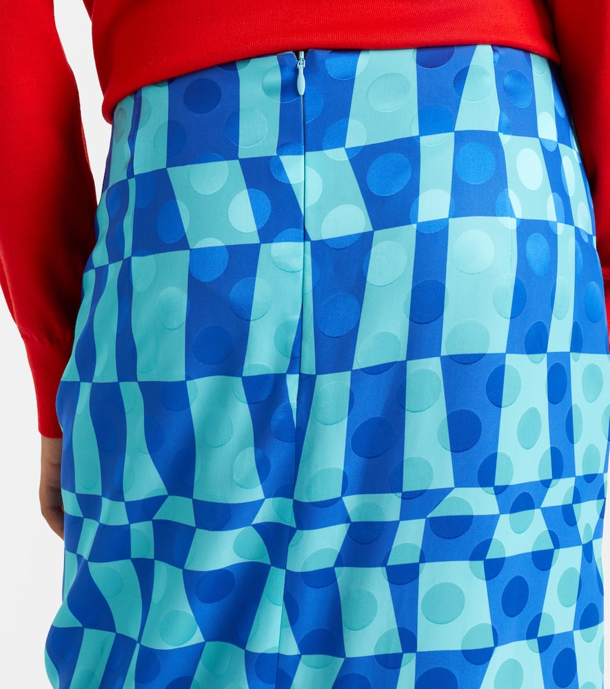 Printed pencil skirt