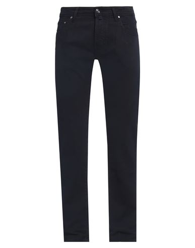 Jacob Cohёn Man Pants Midnight blue Size 40 Cotton, Elastane, Soft Leather