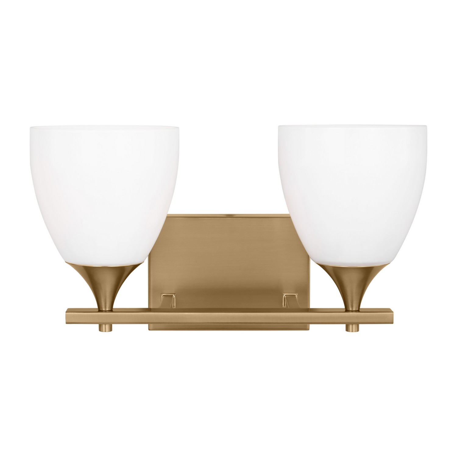 Satin Brass Two Light Bath from the Toffino Collection