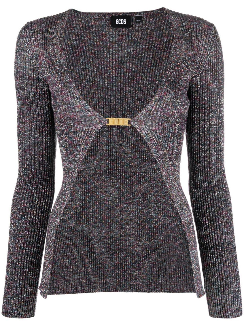 - Logo Lurex Cardigan