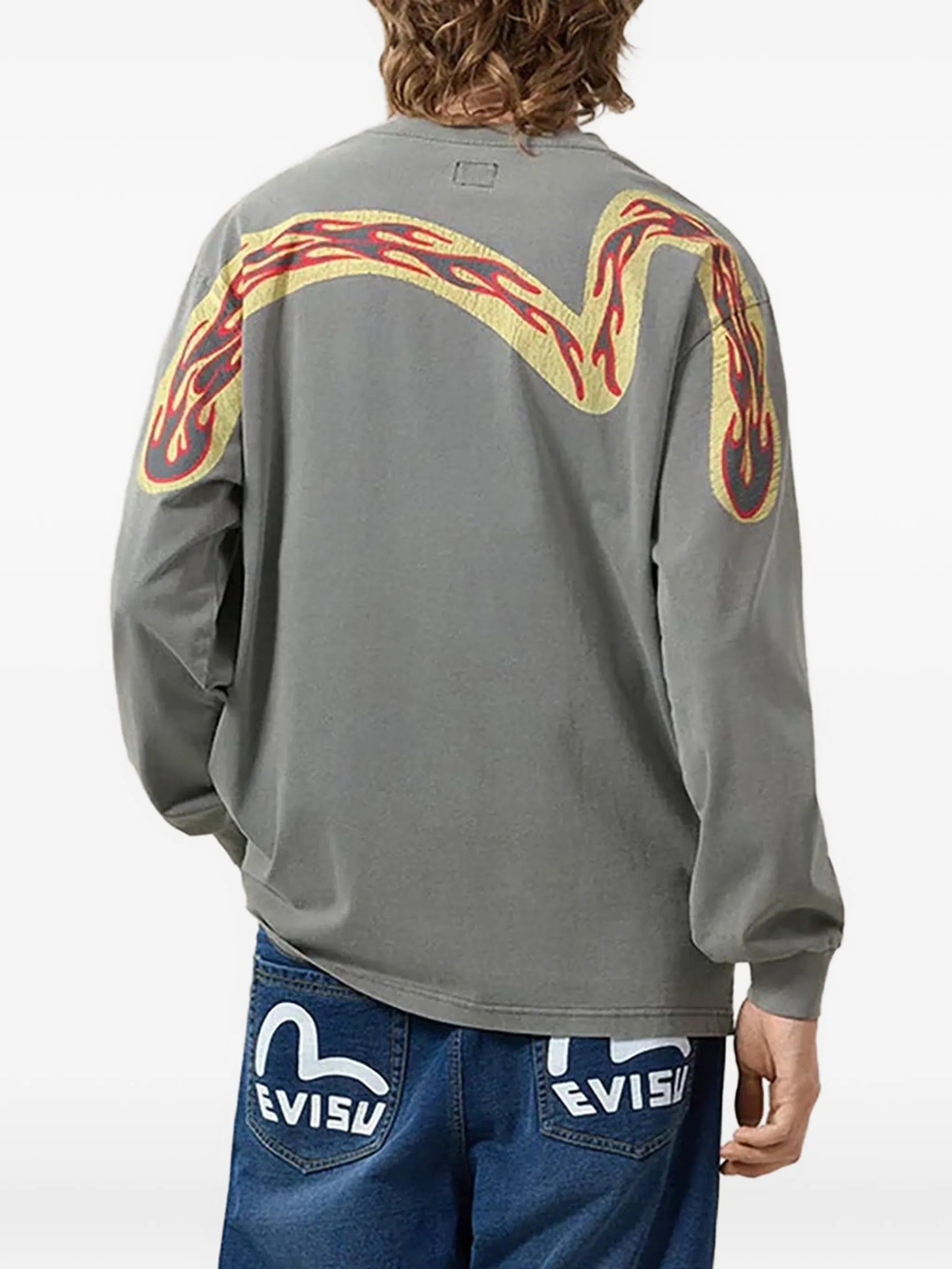Evisu Ej Fire Daicock Ls Tee