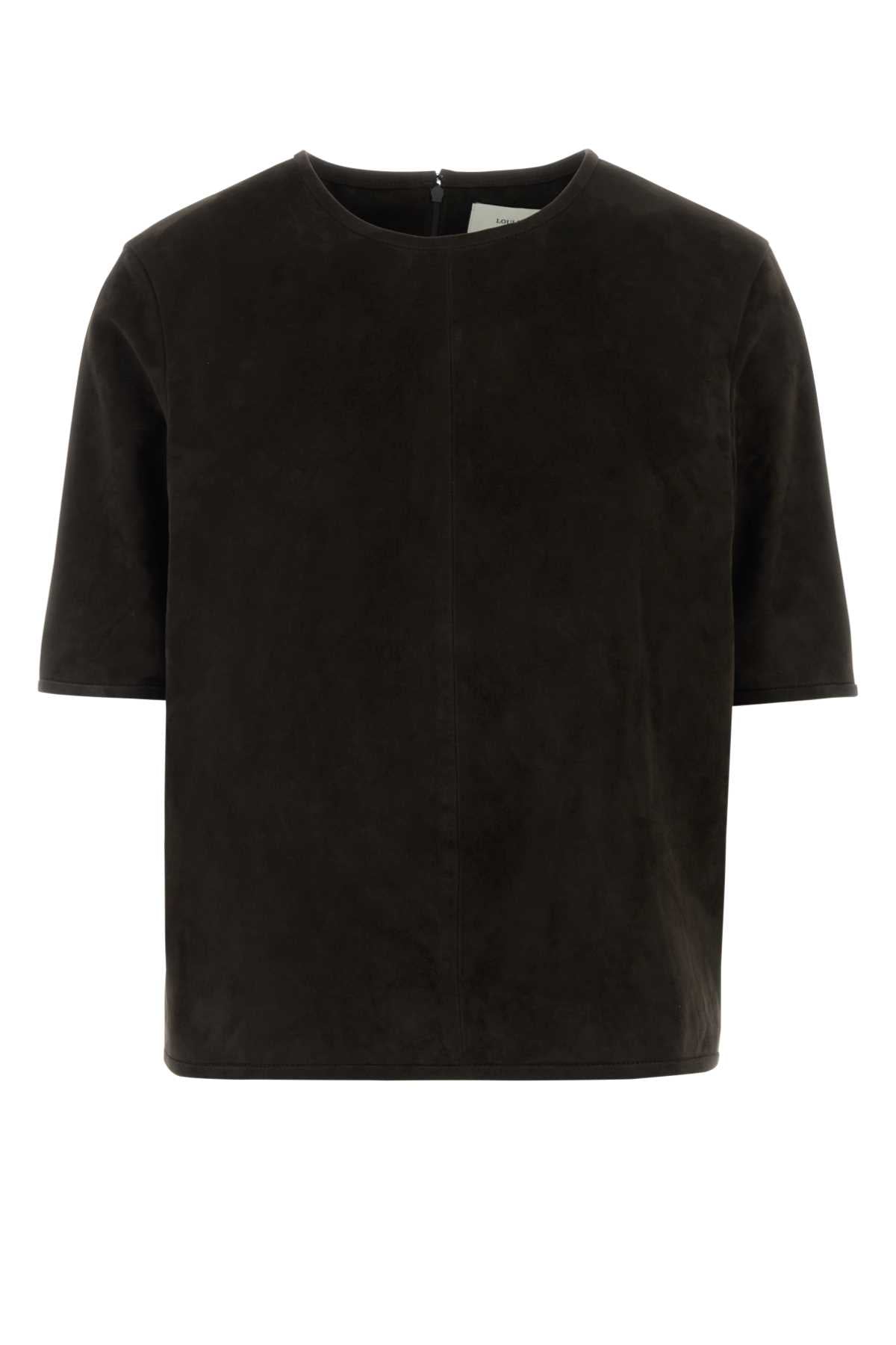 Suede T-Shirt — Brown