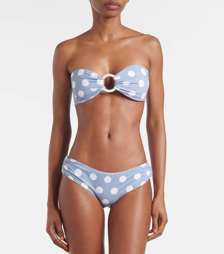 Marysia Coronada polka-dot bandeau bikini top