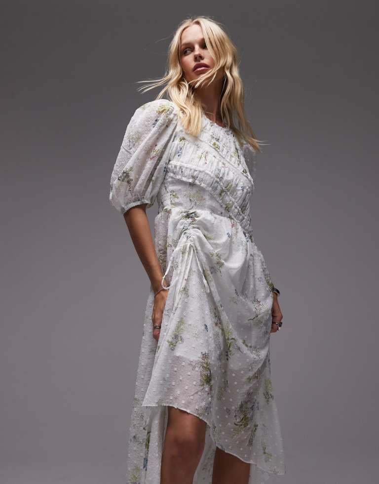All Saints Womens Allsaints serene dress in laci ecru white