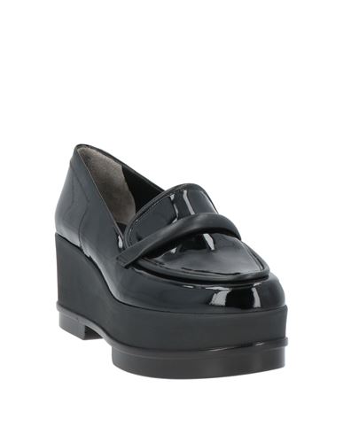 Woman Loafers Black Size 4.5 Leather