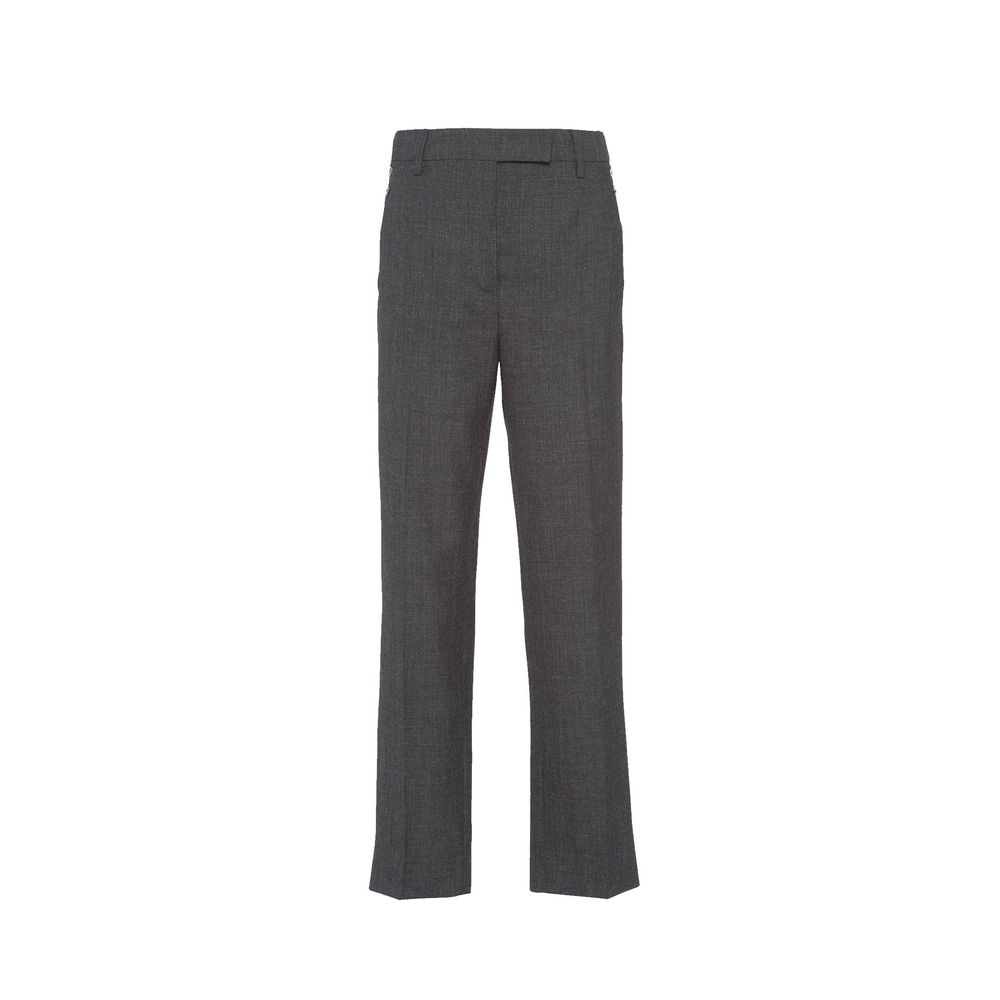 Virgin Wool Trousers — Gray