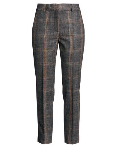 Woman Pants Charcoal Size 10 Virgin Wool, Elastane