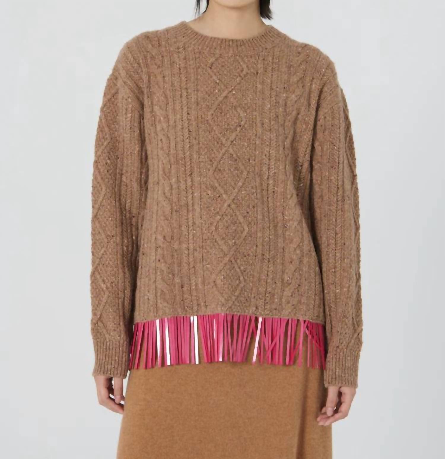 Acorn Bianca Crew Neck Sweater In Brown