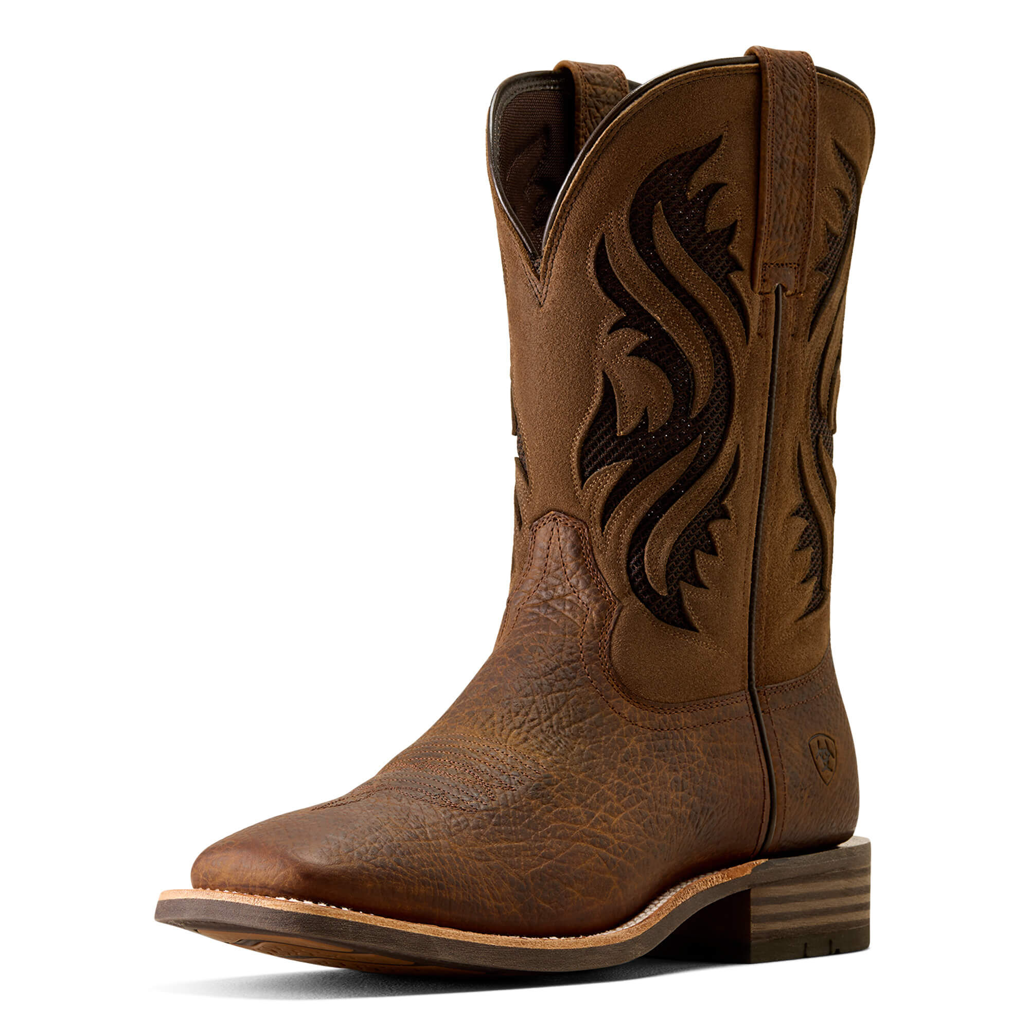 Men's Kanyon Toughstock VentTEK Wide Square Toe Western Boots in Earth Adobe Mocha Suede, D Medium Width, Size 7, by
