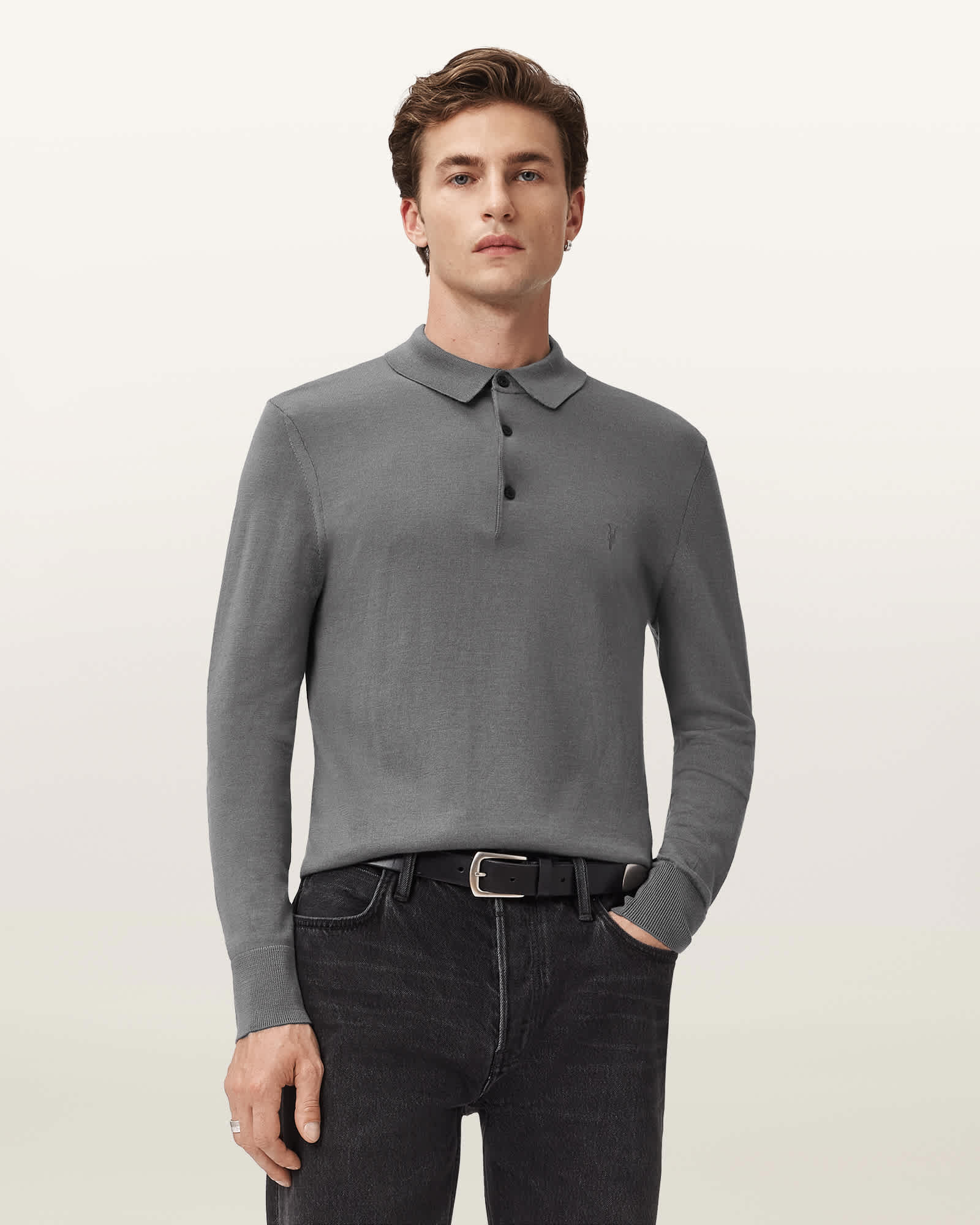 Mode Merino Long Sleeve Polo Shirt