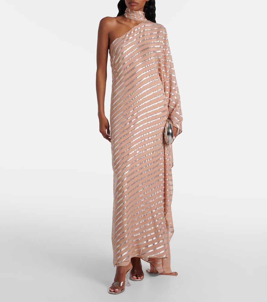 Petra one-shoulder fil coupé maxi dress