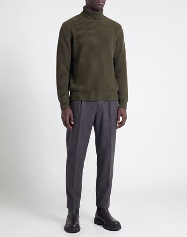Man Turtleneck Military green Size S Virgin Wool
