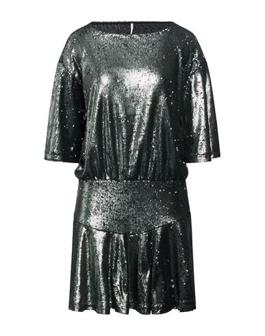 Woman Mini dress Charcoal Size S Nylon