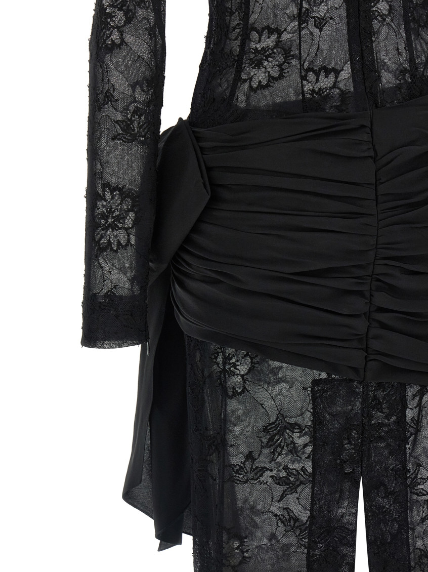 Lace Bustier Dresses Black