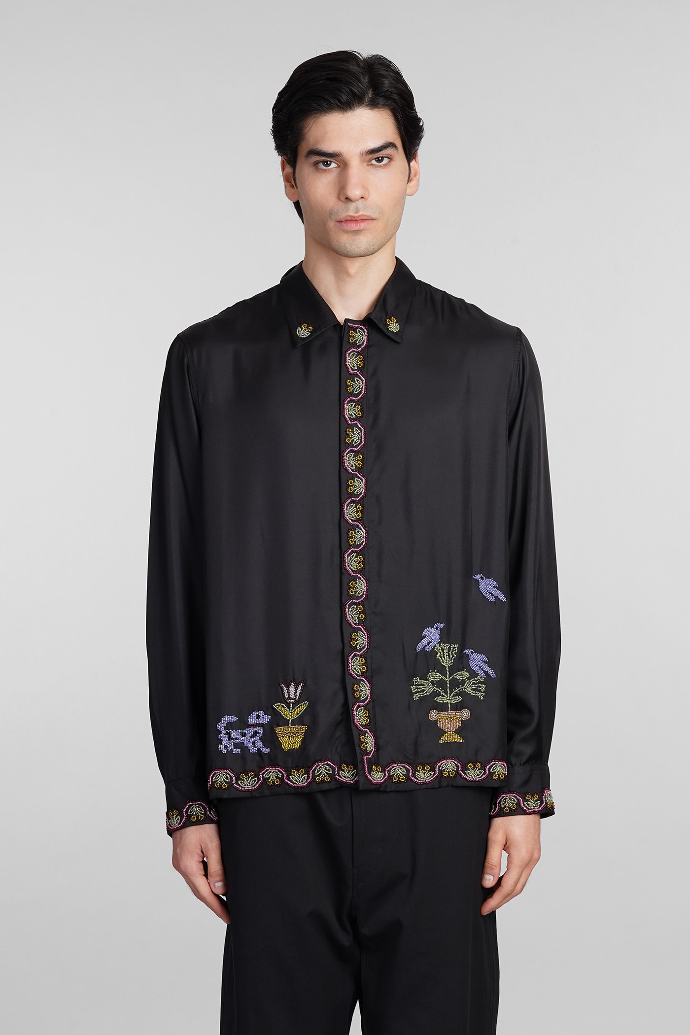 Shirt In Black Silk