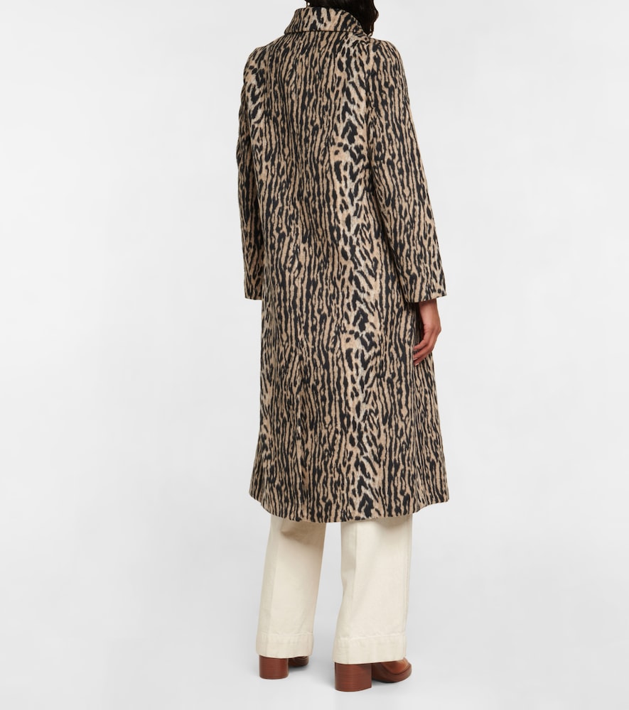 Milly leopard-print faux fur coat