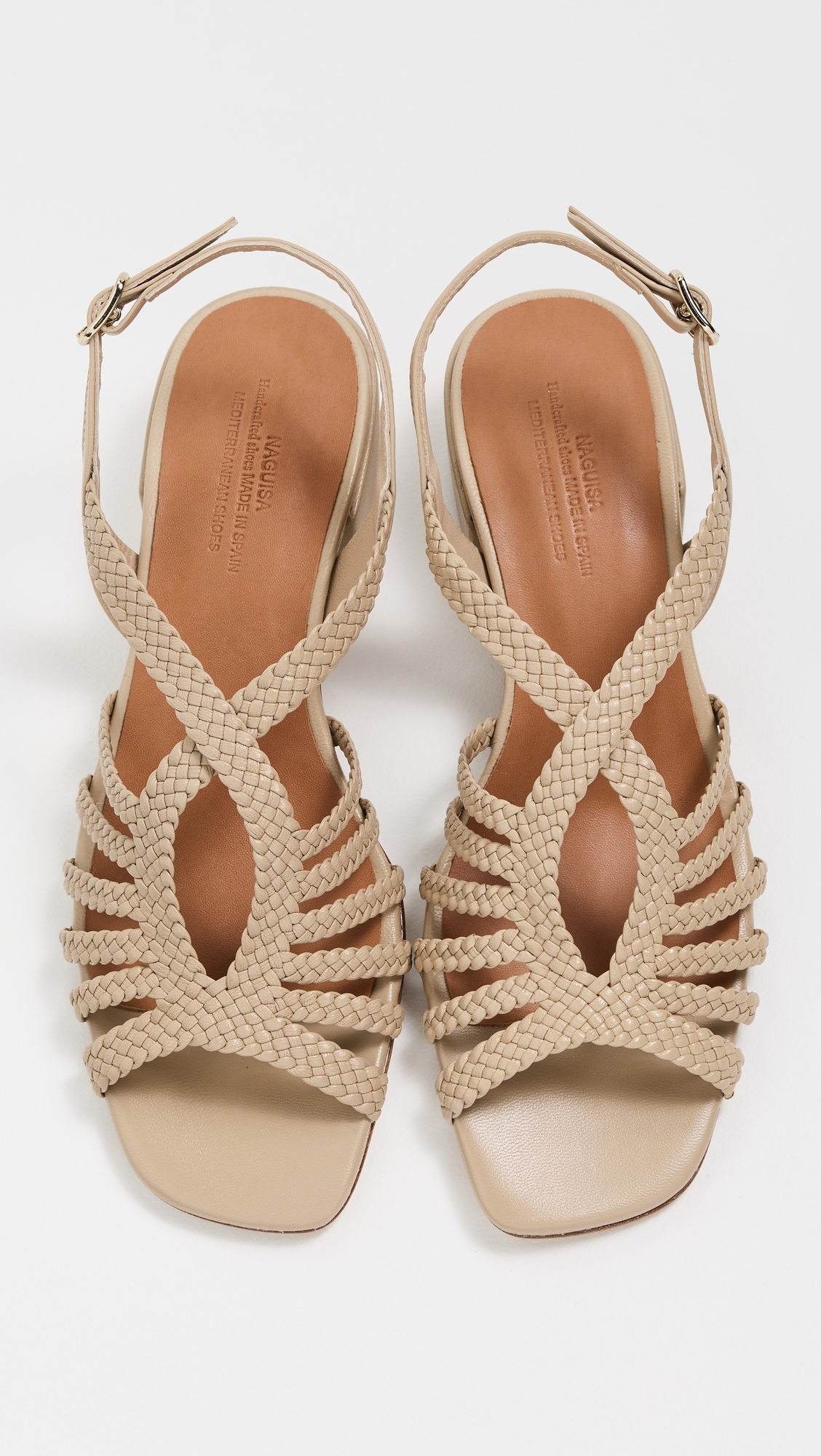 Naguisa Raco Woven Sandals Beige