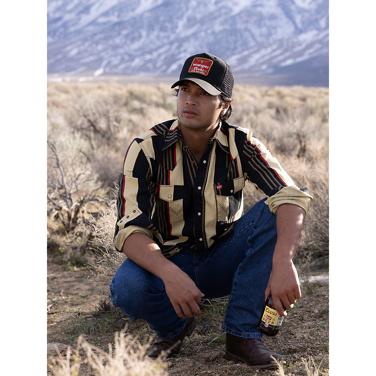 X Coors Cowboy Cut Work Shirt in Stripe