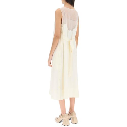 Sleeveless midi dress - Black