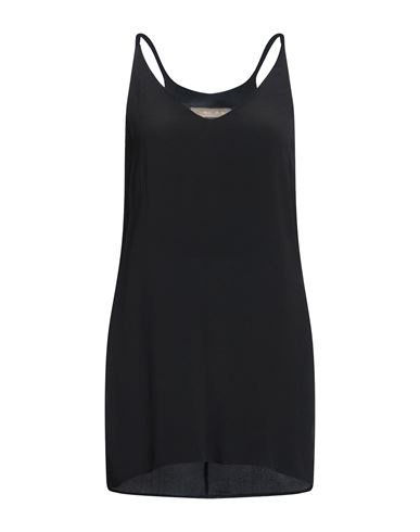 Woman Top Black Size 2 Acetate, Silk