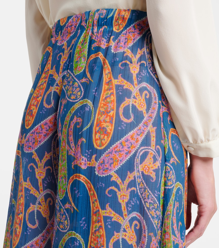 Paisley wide-leg pants