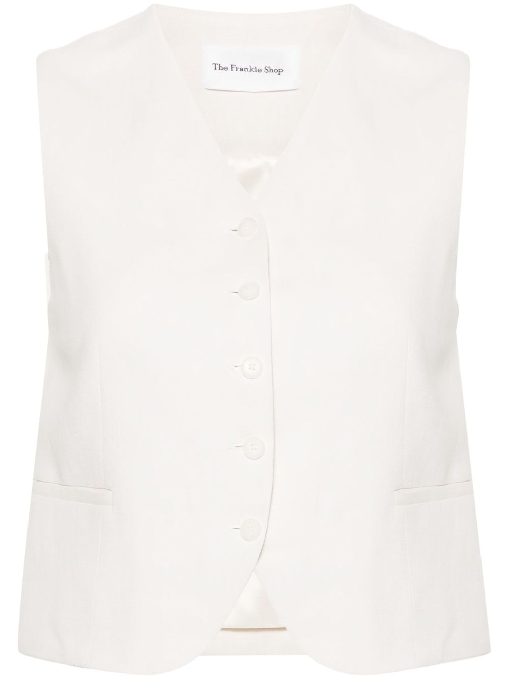 Chelsea V-neck vest - Neutrals