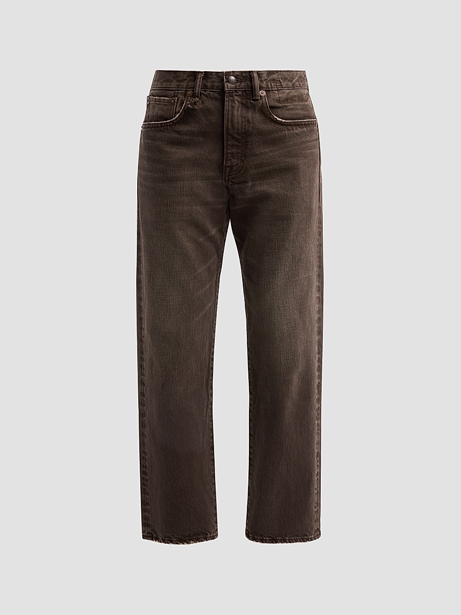 Women's Boyfriend Crop Jeans - Worn Chocolate Brown