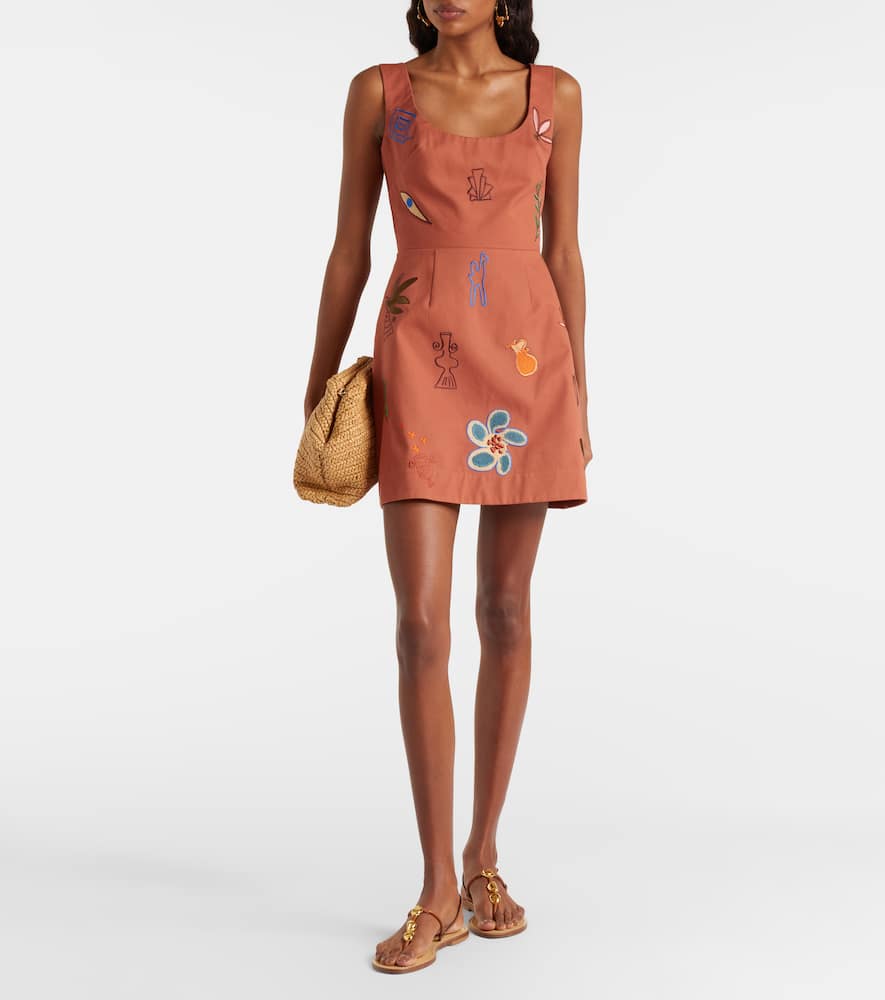 Alémais Dusty embroidered cotton minidress