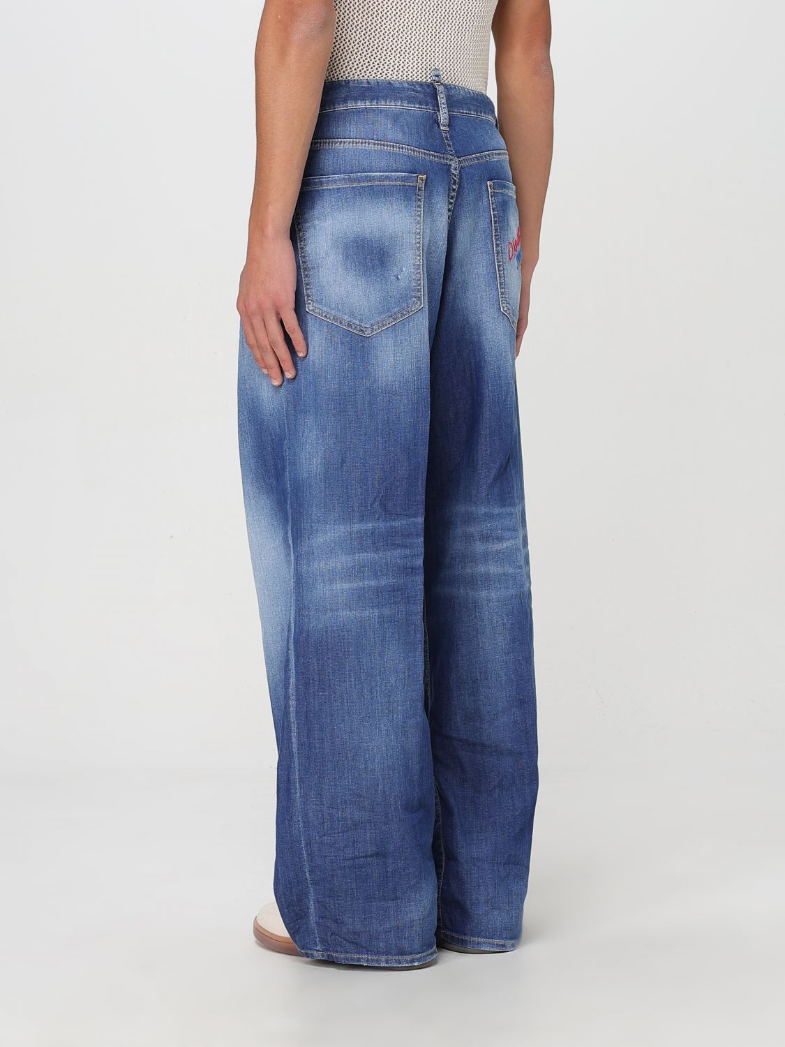 DSQUARED2 logo-embroidered jeans - Blue