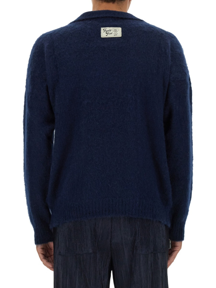 Dark Blue Knitted Polo