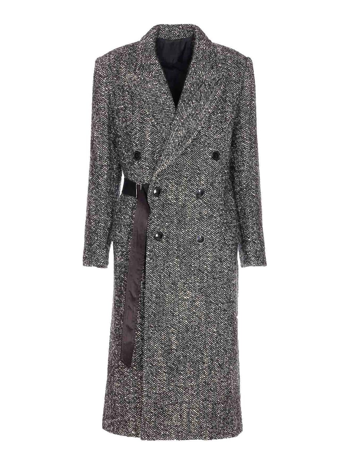 Black And Ecru Ebayane Coat