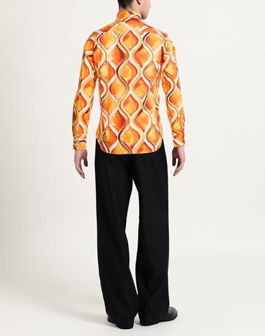 Man Shirt Orange Size 17 Cotton