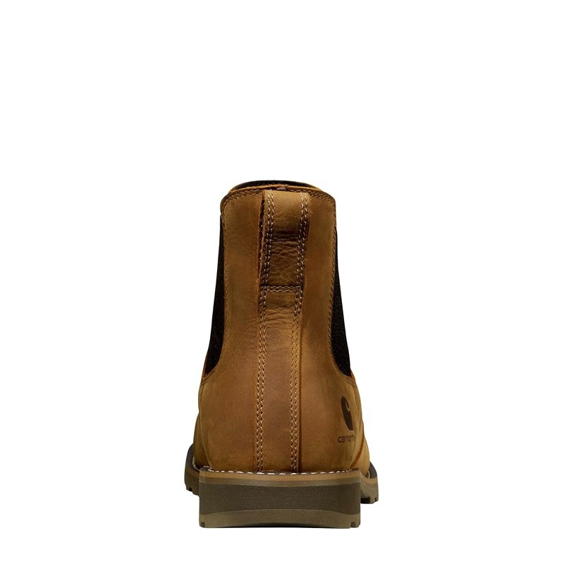 Men's Frontier Water Resistant Steel Toe Chelsea Boots (Brown Leather)