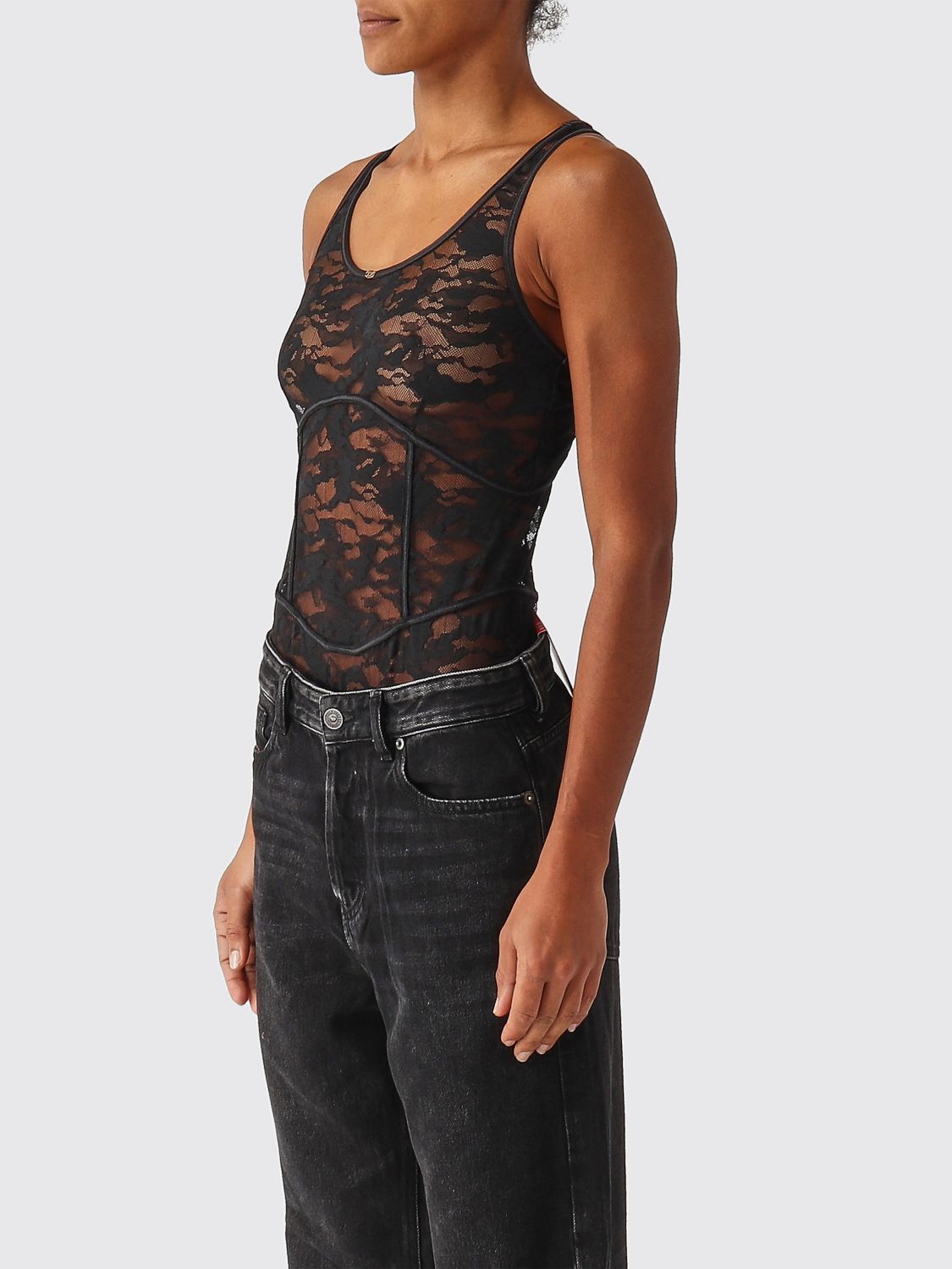 Bodysuit Woman color Black