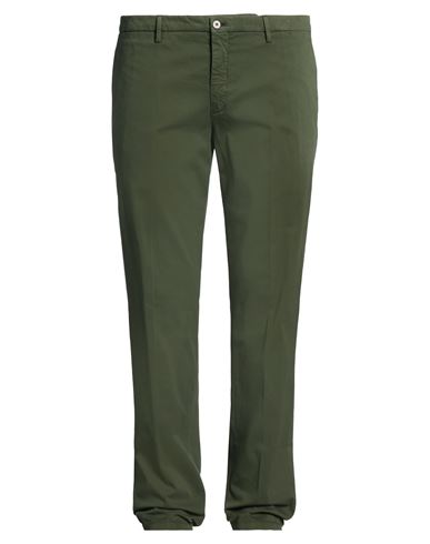 Man Pants Military green Size 38 Cotton, Elastane