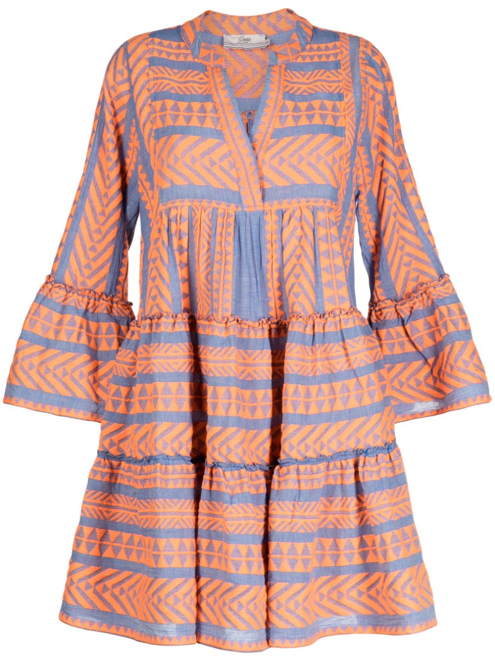 Ella graphic-print dress - Orange