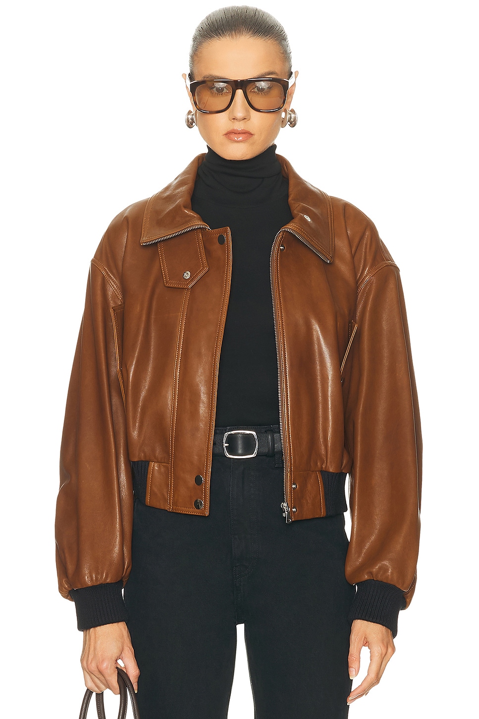 NOUR HAMMOUR Briar Jacket in Praline Patina - Brown.  XS also in