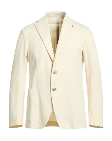 Man Blazer Cream Size 40 Cotton, Polyester, Elastane