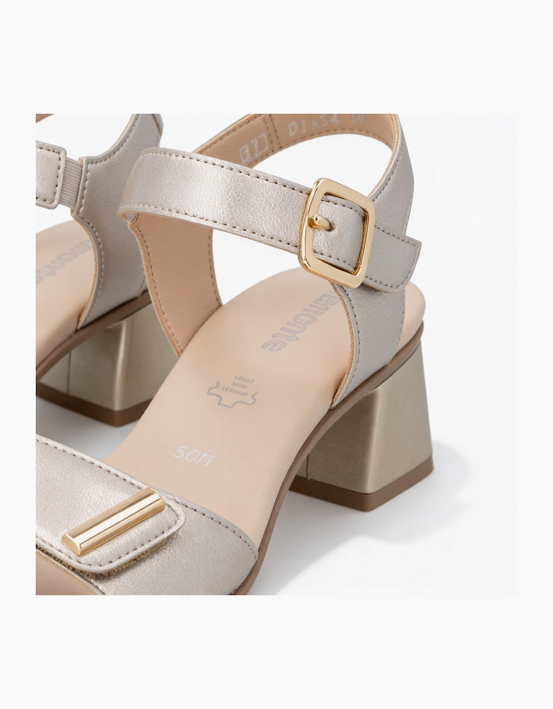 Women's Remonte D1K54 Womens Ankle Strap Sandals Pale Gold