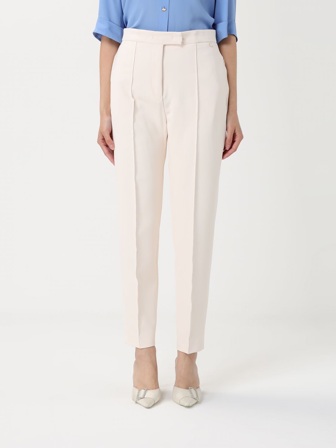 Pants LIU JO Woman color Ivory