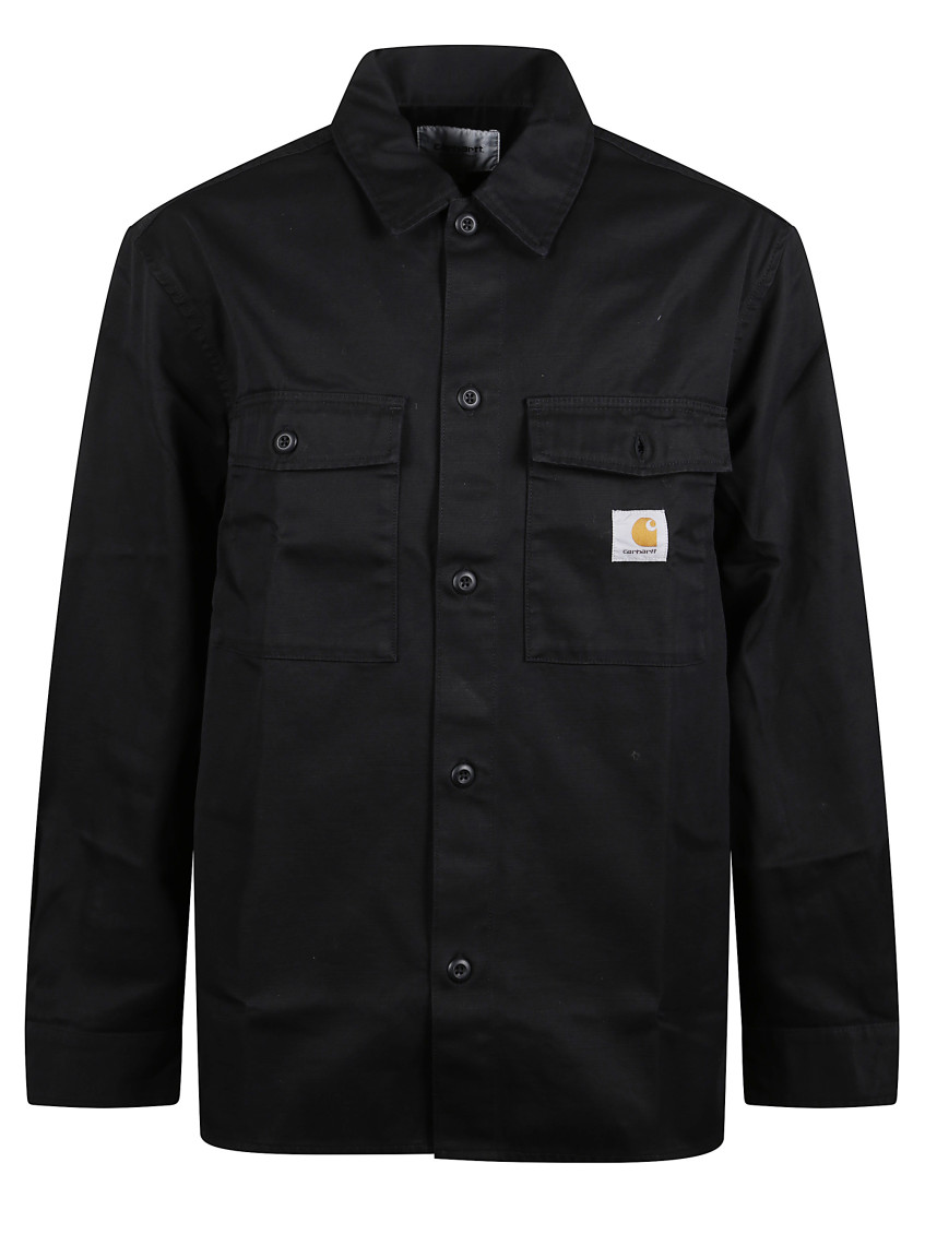 Black Logo Shirt Jacket