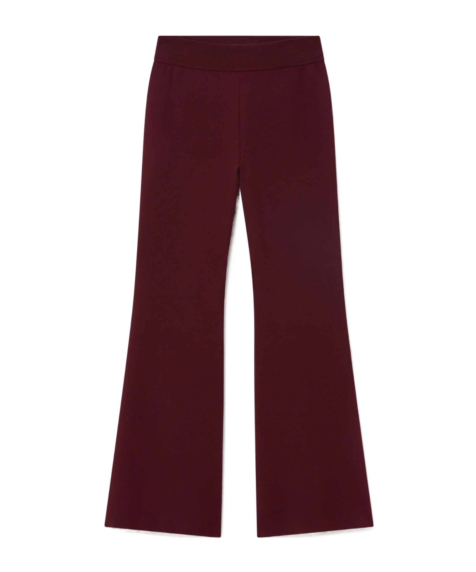 Dense knit flared pants