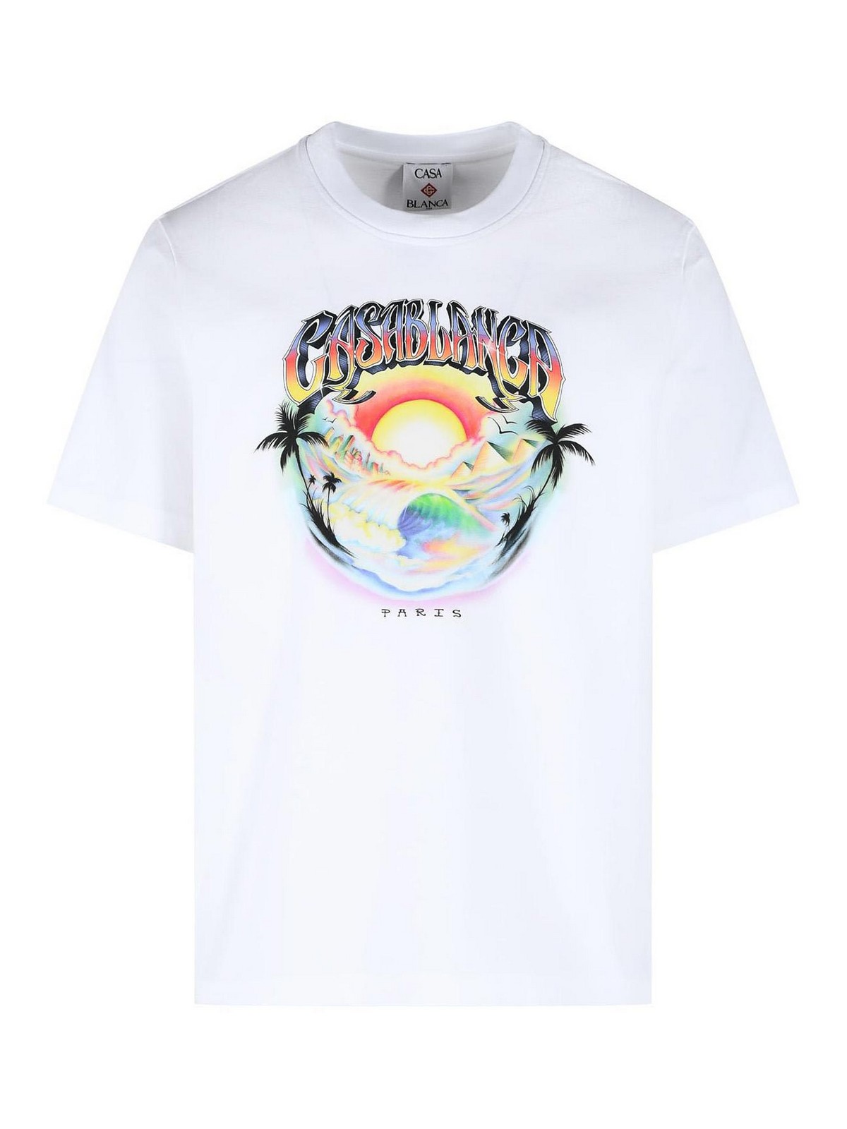 Egyptian arch' white cotton t-shirt