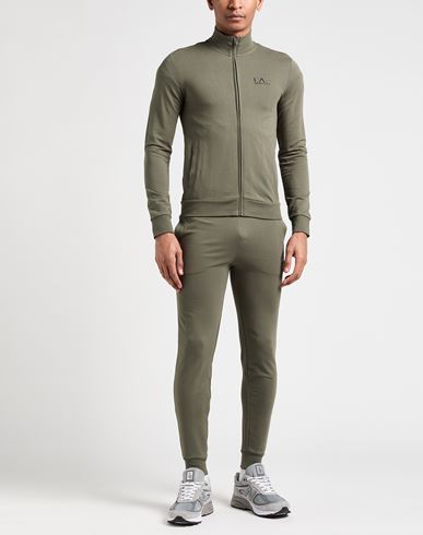 Man Tracksuit Military green Size XS Cotton, Elastane