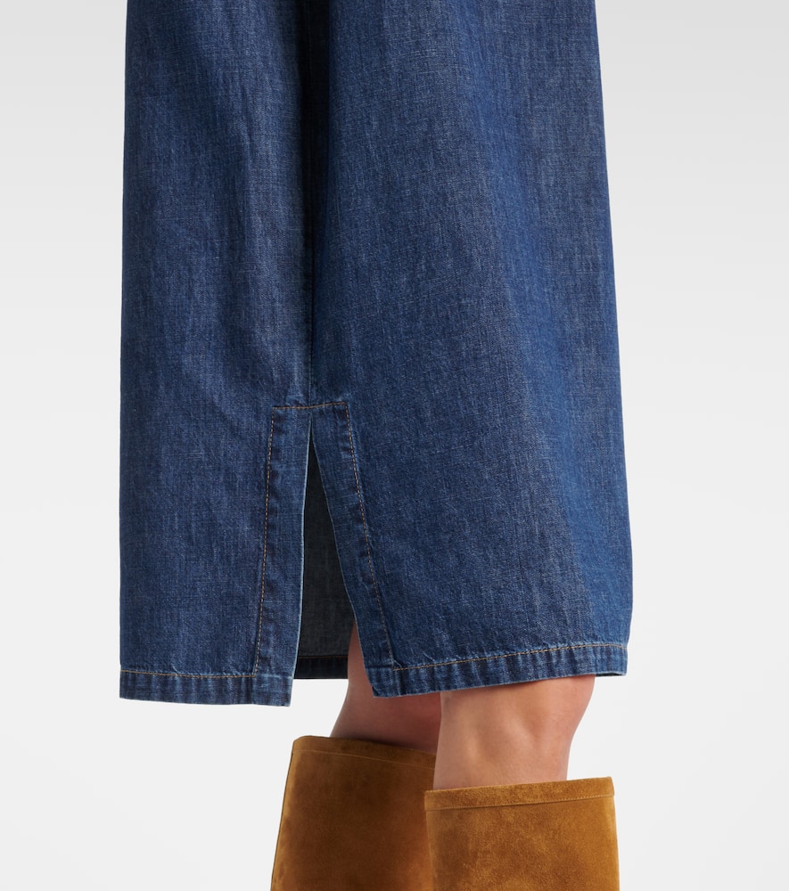 Cotton denim minidress