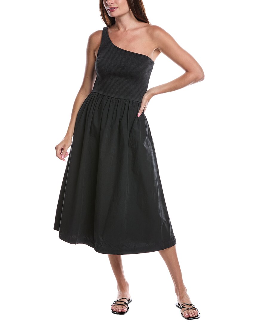 Connie One-Shoulder Smocked Midi Dress
