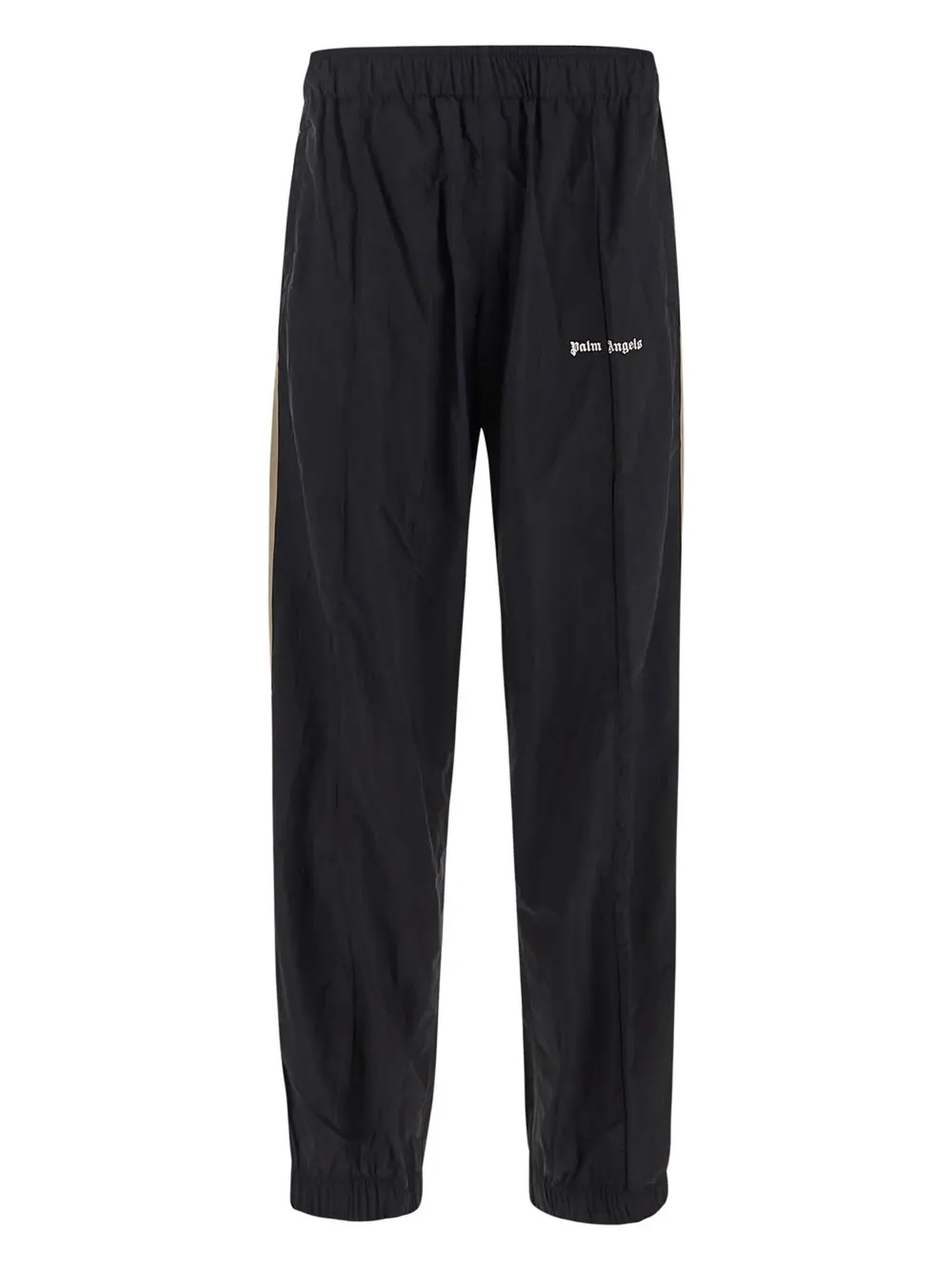 Logo-print side-stripe track pants - Black