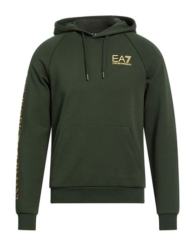 Man Sweatshirt Green Size 3XL Cotton, Polyester