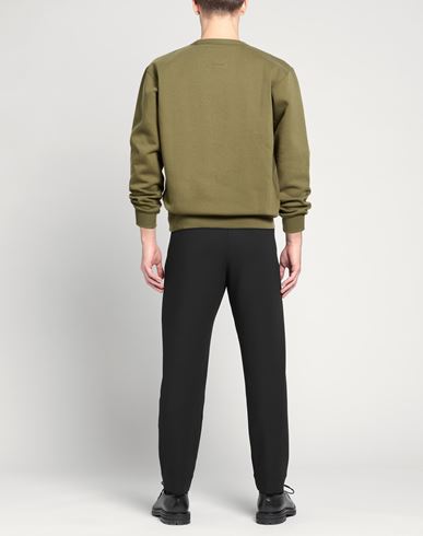 Man Sweatshirt Military green Size L Organic cotton, Recycled polyester, Elastane