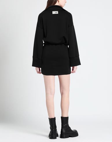 Woman Mini dress Black Size L Cotton, Polyester